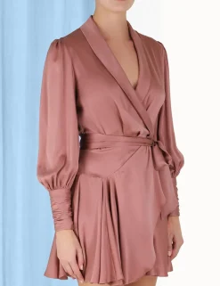 Outlet ZIMMERMANN Silk Wrap Mini Dress