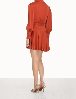 Outlet ZIMMERMANN Silk Wrap Mini Dress