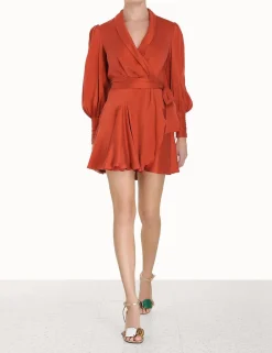 Sale ZIMMERMANN Silk Wrap Mini Dress