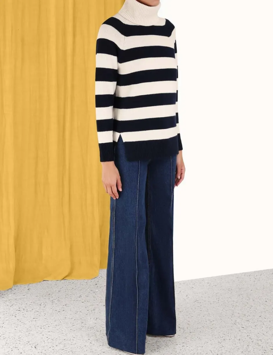 Discount ZIMMERMANN Striped Roll Neck Sweater