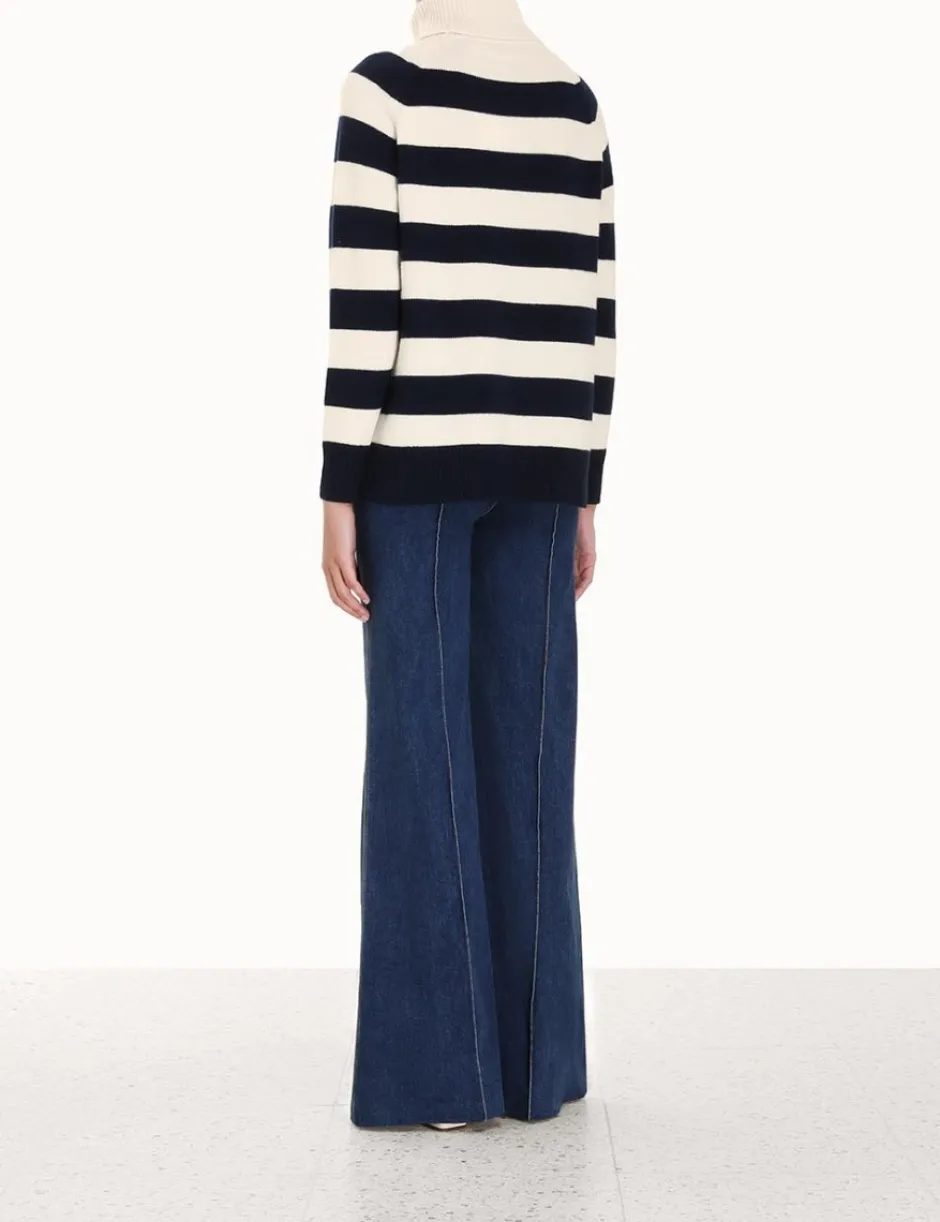 Discount ZIMMERMANN Striped Roll Neck Sweater
