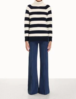 ZIMMERMANN Striped Roll Neck Sweater