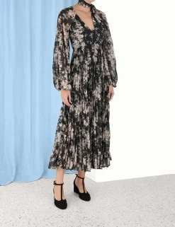 New ZIMMERMANN Sunray Pleated Midi Dress