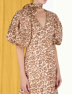 Best ZIMMERMANN Tie Neck Midi Dress