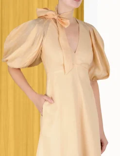 Clearance ZIMMERMANN Tie Neck Midi Dress