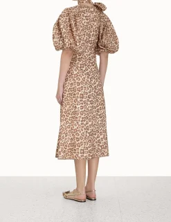 Online ZIMMERMANN Tie Neck Midi Dress
