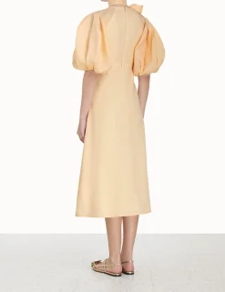 Clearance ZIMMERMANN Tie Neck Midi Dress