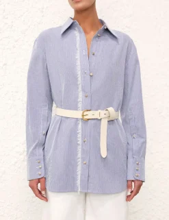 Sale ZIMMERMANN Twisted Buckle Leather Belt 30