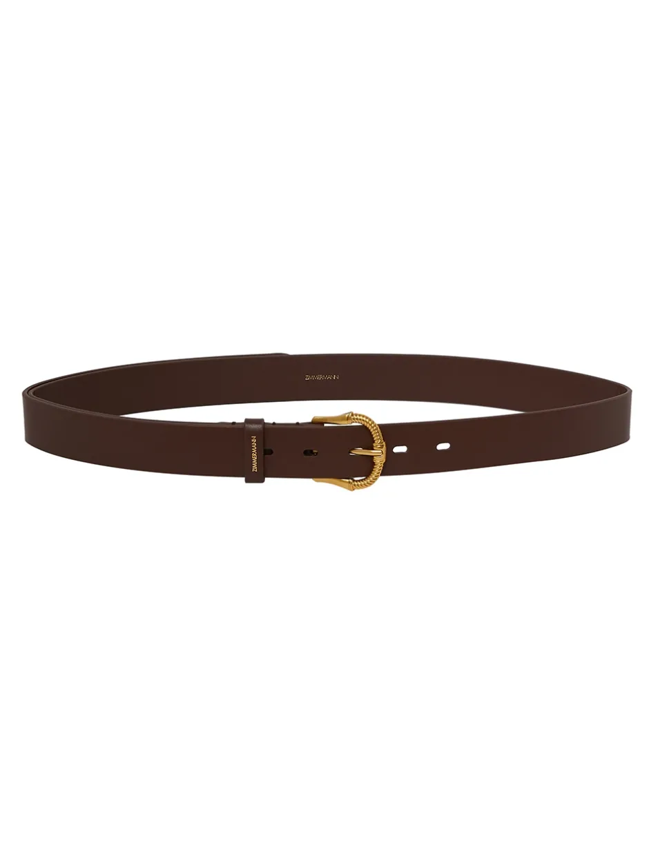 Clearance ZIMMERMANN Twisted Buckle Leather Belt 30