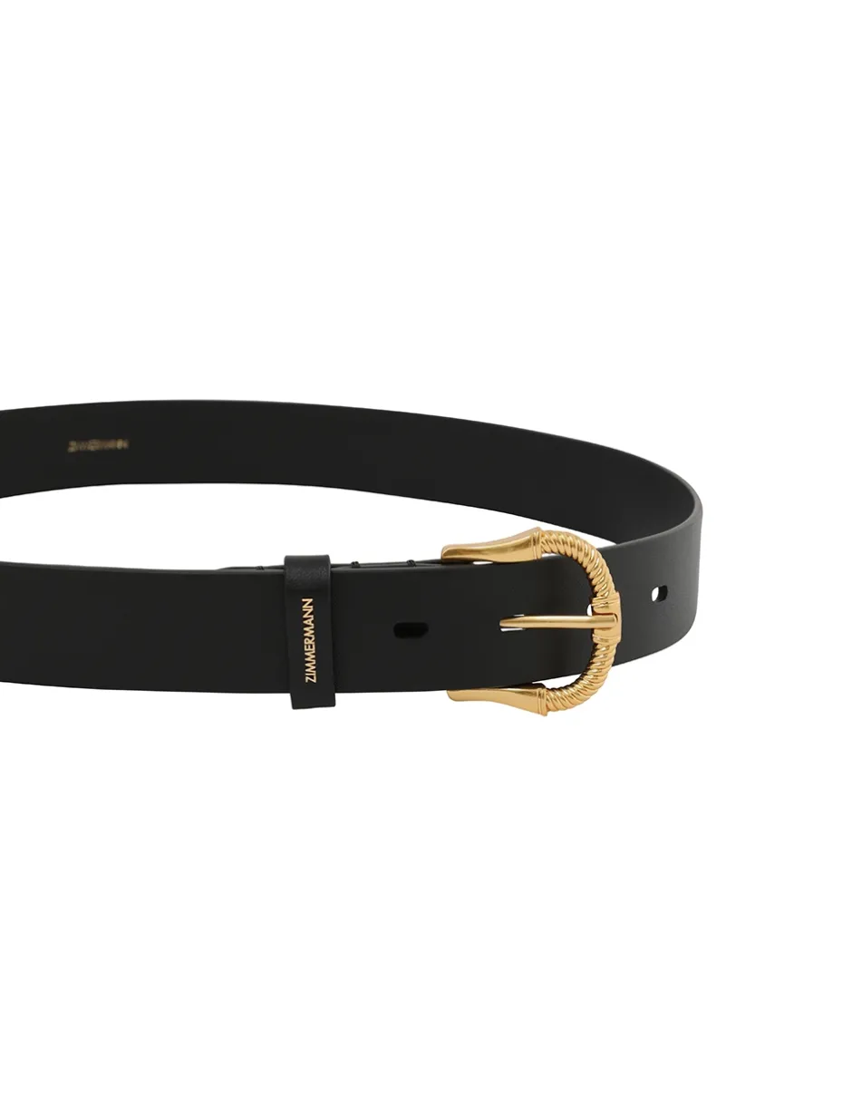 Hot ZIMMERMANN Twisted Buckle Leather Belt 30