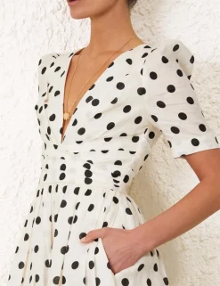 Outlet ZIMMERMANN V Neck Midi Dress