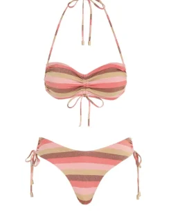 Clearance ZIMMERMANN Vacay Lurex Ruched Side Bikini
