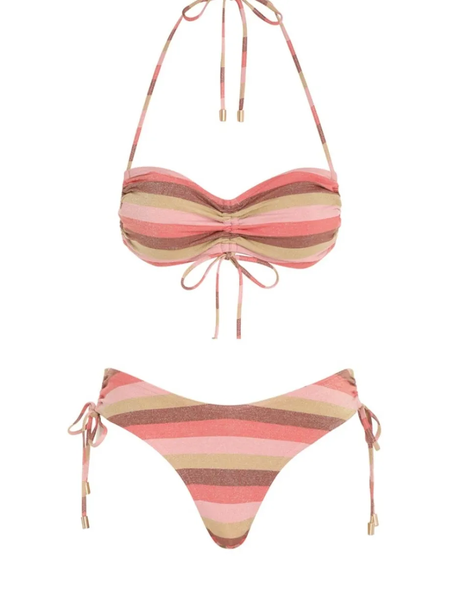 Clearance ZIMMERMANN Vacay Lurex Ruched Side Bikini
