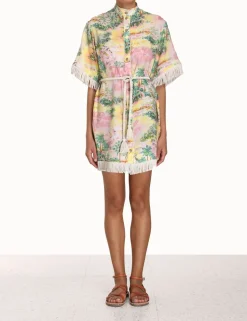 Clearance ZIMMERMANN Vacay Short Sleeve Dress