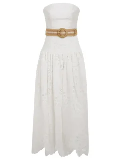 Outlet ZIMMERMANN Vacay Strapless Midi Dress