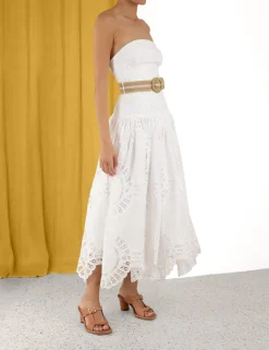 Outlet ZIMMERMANN Vacay Strapless Midi Dress