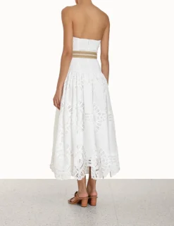 Outlet ZIMMERMANN Vacay Strapless Midi Dress